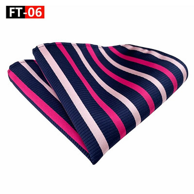 25 * 25 cm madingi universalūs dryžuoti poliesterio kišeniniai kvadratai vyrui džentelmenui verslo kasdieniai nosinaičių kostiumo priedai