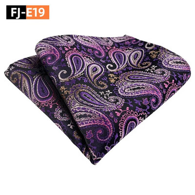 25*25 cm daudzpusīgs moderns vīrieša Paisley Indijas riekstu ziedu poliestera kabatas kvadrāts vīrietim, sievietei kāzu ballītei banketu kabatlakats