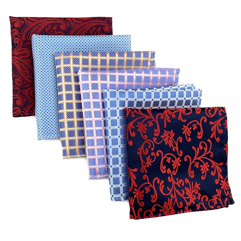 25*25 cm viegls luksusa vīriešu Paisley Indijas riekstu ziedu poliestera kabatas kvadrātveida sieviešu moderns biznesa banketu ikdienas kabatlakats