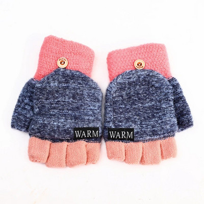 Női Kötött Flip Ujj nélküli kesztyűk Nyitott harf Ujjkujj Téli Meleg vastagított kesztyű Kötés Gyapjú Érintőképernyős kesztyűk