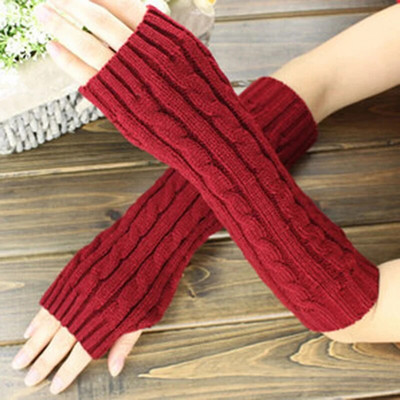 Ziemas vienkrāsains mākslīgās truša kažokādas cimdi roku piedurkņu apvalks siltāks bez pirkstiem plaukstas cimdi trikotāžas dūraiņi modes sieviešu cimdi