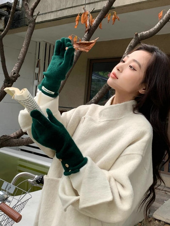 Χειμωνιάτικο τηλέφωνο ζεστής αφής Πλεκτά γάντια με πλήρη δάχτυλα Γάντια σκι με οθόνη αφής Γάντια εργασίας γάντια για γυναίκες