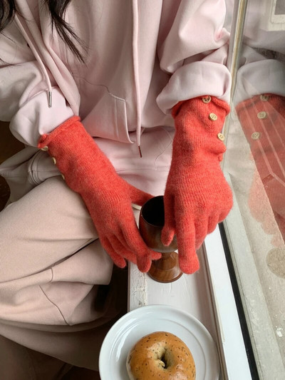 Ziemas silts pieskāriena tālrunis trikotāžas cimdi Full Finger Cimdi Touch Screen slēpošanas cimdi dūraiņi Darba cimdi sievietēm