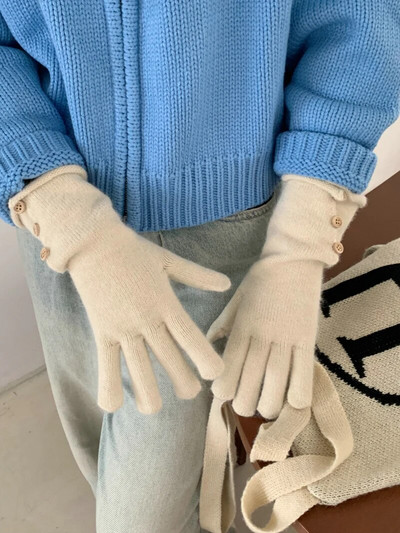 Ziemas silts pieskāriena tālrunis trikotāžas cimdi Full Finger Cimdi Touch Screen slēpošanas cimdi dūraiņi Darba cimdi sievietēm