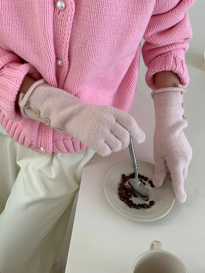 Ziemas silts pieskāriena tālrunis trikotāžas cimdi Full Finger Cimdi Touch Screen slēpošanas cimdi dūraiņi Darba cimdi sievietēm