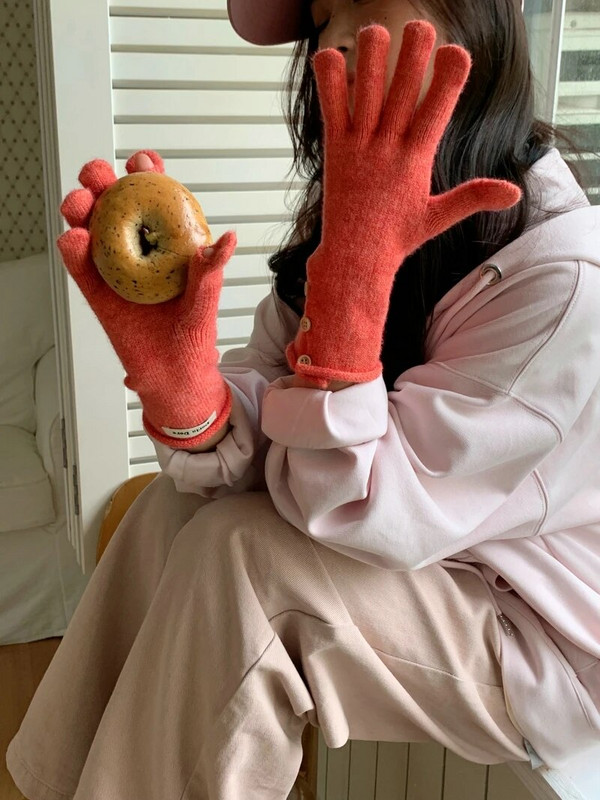 Ziemas silts pieskāriena tālrunis trikotāžas cimdi Full Finger Cimdi Touch Screen slēpošanas cimdi dūraiņi Darba cimdi sievietēm