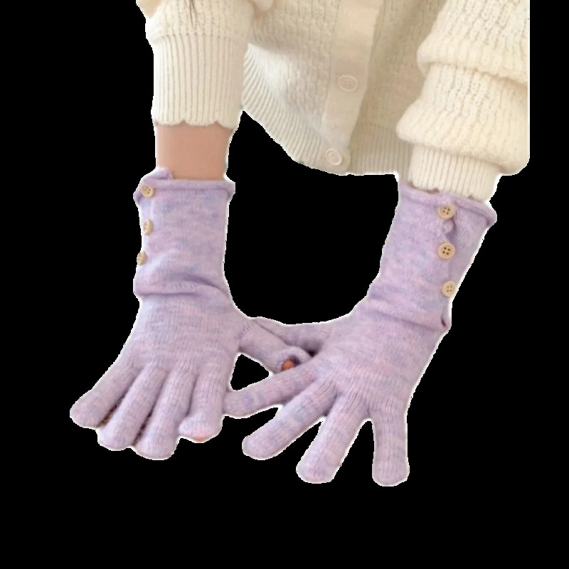 Ziemas silts pieskāriena tālrunis trikotāžas cimdi Full Finger Cimdi Touch Screen slēpošanas cimdi dūraiņi Darba cimdi sievietēm