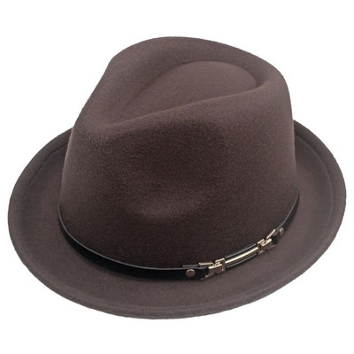 Jesen Zima Jazz šešir Vuneni fedora šešir širokog oboda Cilindrični šešir Moda Žene Muškarci Performans krzneni šešir jednobojna toplina Britanski stil