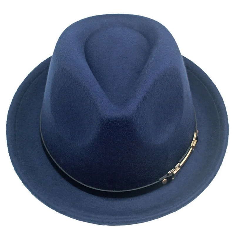 Jesen Zima Jazz šešir Vuneni fedora šešir širokog oboda Cilindrični šešir Moda Žene Muškarci Performans krzneni šešir jednobojna toplina Britanski stil