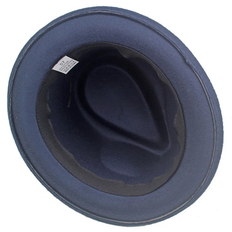 Jesen Zima Jazz šešir Vuneni fedora šešir širokog oboda Cilindrični šešir Moda Žene Muškarci Performans krzneni šešir jednobojna toplina Britanski stil