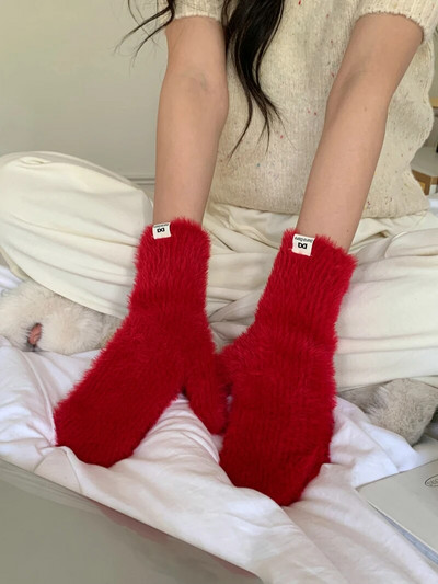 Modne rukavice Zaslon osjetljiv na dodir Zimske rukavice od imitacije zečje dlake Ženske tople pletene rukavice za skijanje na otvorenom za žene s punim prstima