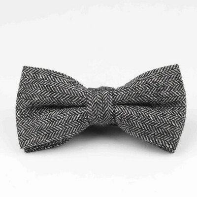 Vīriešu formāls apģērbs, bieza lietišķa tauriņš, tauriņš vīriešiem, vienkrāsains, vilnas kravats, unisex Anglijas stila tauriņš