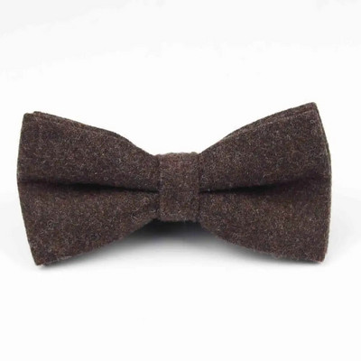 Vīriešu formāls apģērbs, bieza lietišķa tauriņš, tauriņš vīriešiem, vienkrāsains, vilnas kravats, unisex Anglijas stila tauriņš