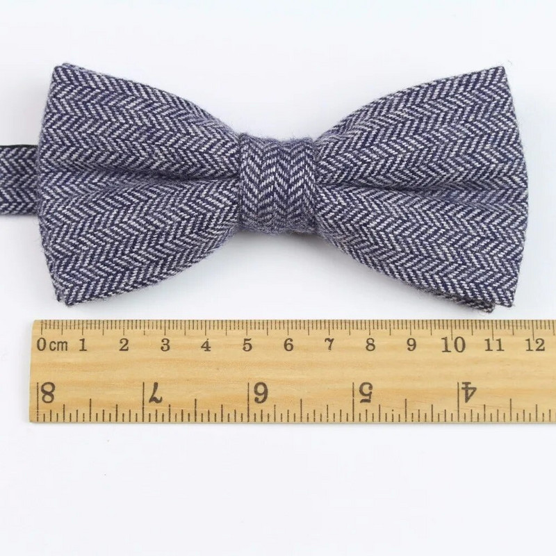 Vīriešu formāls apģērbs, bieza lietišķa tauriņš, tauriņš vīriešiem, vienkrāsains, vilnas kravats, unisex Anglijas stila tauriņš