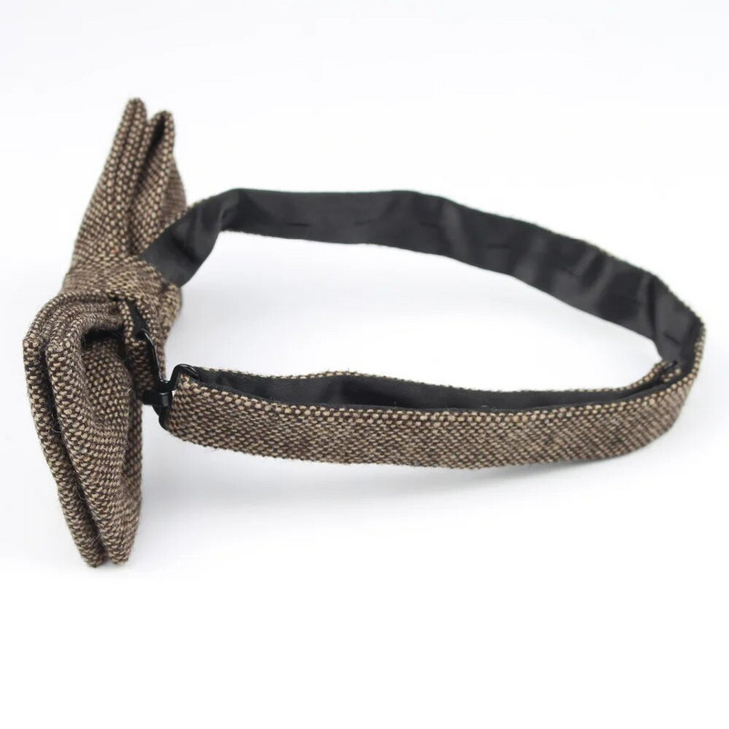 Vīriešu formāls apģērbs, bieza lietišķa tauriņš, tauriņš vīriešiem, vienkrāsains, vilnas kravats, unisex Anglijas stila tauriņš