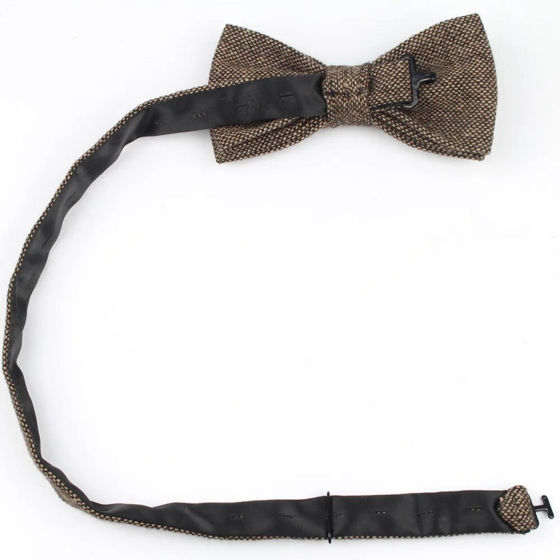 Vīriešu formāls apģērbs, bieza lietišķa tauriņš, tauriņš vīriešiem, vienkrāsains, vilnas kravats, unisex Anglijas stila tauriņš