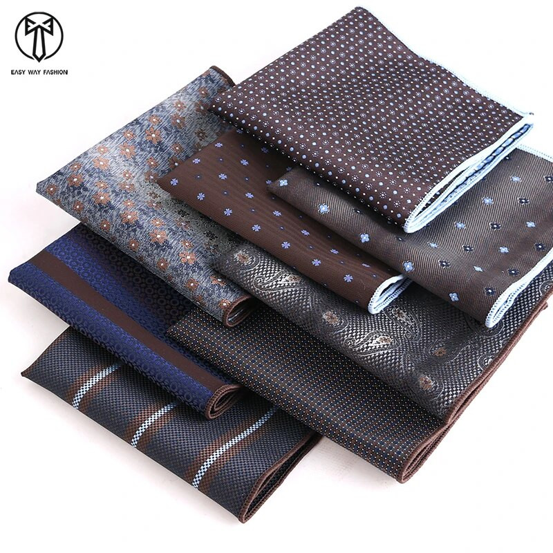 Besplatna dostava Tailor Smit Vintage prugasti poliester mali rupčić džepni ručnik šal oko vrata muško odijelo košulja Hanky 25*25 cm