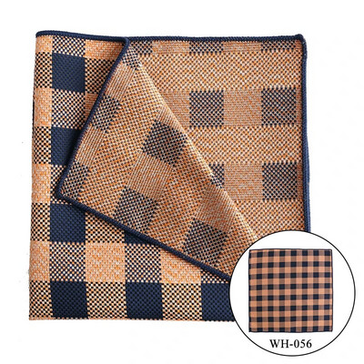 Tailor Smith jauns vīriešu oranži dzeltens poliestera rūtains uzvalks kabatas kvadrātveida retro elegants džentlmeņu biznesa kabatlakats vīriešu dāvana