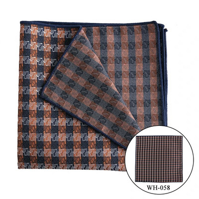 Tailor Smith jauns vīriešu oranži dzeltens poliestera rūtains uzvalks kabatas kvadrātveida retro elegants džentlmeņu biznesa kabatlakats vīriešu dāvana