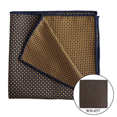 Tailor Smith jauns vīriešu oranži dzeltens poliestera rūtains uzvalks kabatas kvadrātveida retro elegants džentlmeņu biznesa kabatlakats vīriešu dāvana