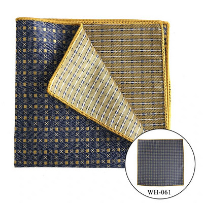 Tailor Smith jauns vīriešu oranži dzeltens poliestera rūtains uzvalks kabatas kvadrātveida retro elegants džentlmeņu biznesa kabatlakats vīriešu dāvana