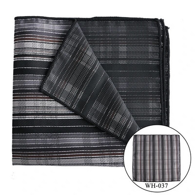 Tailor Smith džepne maramice Muške luksuzne četvrtaste maramice od jacquard prugaste maramice crni rupčić na točkice