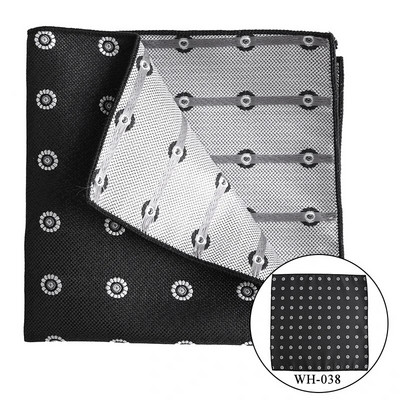 Tailor Smith džepne maramice Muške luksuzne četvrtaste maramice od jacquard prugaste maramice crni rupčić na točkice