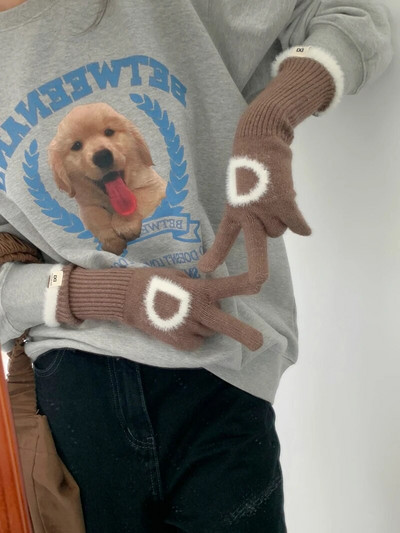 Pismo rukavice Zimske tople pletene rukavice Rukavice s punim prstima Zaslon osjetljiv na dodir Radne skijaške rukavice za žene