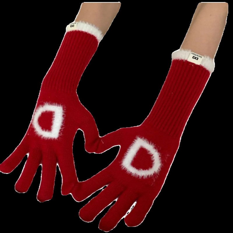 Pismo rukavice Zimske tople pletene rukavice Rukavice s punim prstima Zaslon osjetljiv na dodir Radne skijaške rukavice za žene