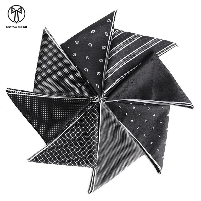 Tailor Smith Vintage kabatlakatiņa svītra Dot Woven Hankies Mikrošķiedras Hanky Business Pocket Square Vīriešu krūšu dvielis