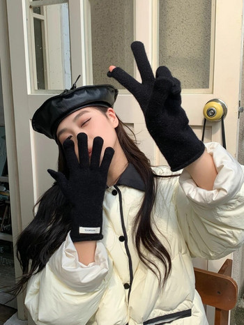 100% μάλλινα χειμωνιάτικα ζεστά πλεκτά γάντια γάντια με πλήρη δάχτυλα Οθόνη αφής τηλεφώνου Γάντια σκι Γάντια εργασίας Γάντια εργασίας για γυναίκες