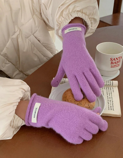 100% vunene zimske tople pletene rukavice Rukavice s punim prstima Telefon osjetljiv na dodir Zaslon osjetljiv na dodir Rukavice za skijanje Rukavice rukavice Radne rukavice za žene