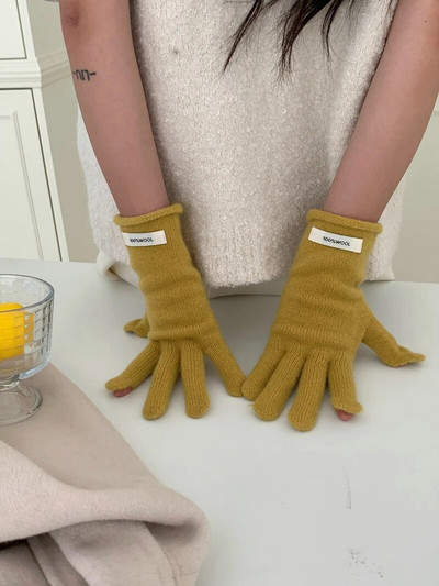 100% vunene zimske tople pletene rukavice Rukavice s punim prstima Telefon osjetljiv na dodir Zaslon osjetljiv na dodir Rukavice za skijanje Rukavice rukavice Radne rukavice za žene