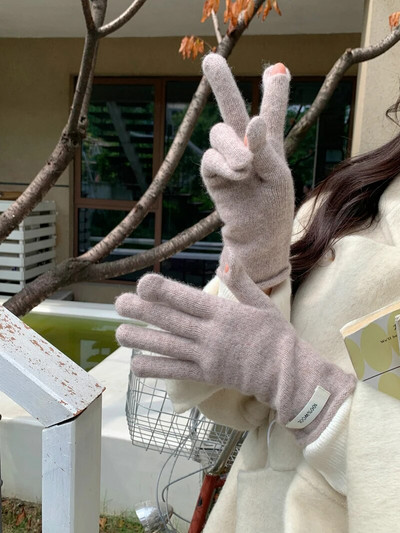 100% vunene zimske tople pletene rukavice Rukavice s punim prstima Telefon osjetljiv na dodir Zaslon osjetljiv na dodir Rukavice za skijanje Rukavice rukavice Radne rukavice za žene