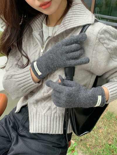 100% vunene zimske tople pletene rukavice Rukavice s punim prstima Telefon osjetljiv na dodir Zaslon osjetljiv na dodir Rukavice za skijanje Rukavice rukavice Radne rukavice za žene