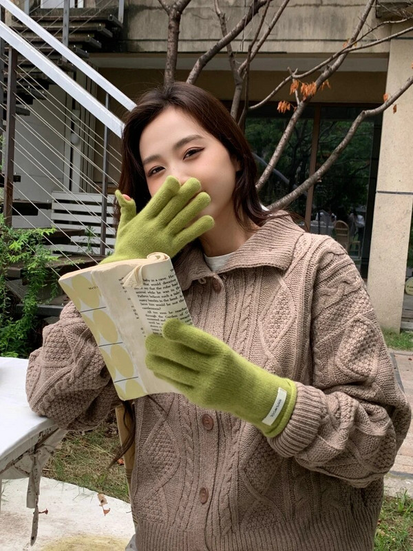 100% vunene zimske tople pletene rukavice Rukavice s punim prstima Telefon osjetljiv na dodir Zaslon osjetljiv na dodir Rukavice za skijanje Rukavice rukavice Radne rukavice za žene