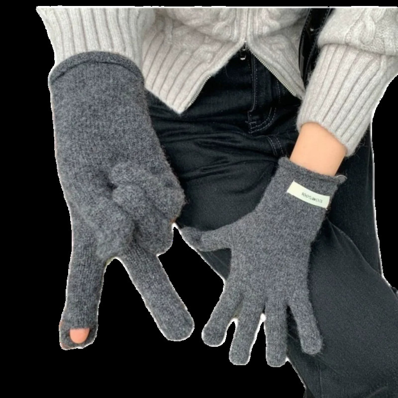 100% vunene zimske tople pletene rukavice Rukavice s punim prstima Telefon osjetljiv na dodir Zaslon osjetljiv na dodir Rukavice za skijanje Rukavice rukavice Radne rukavice za žene
