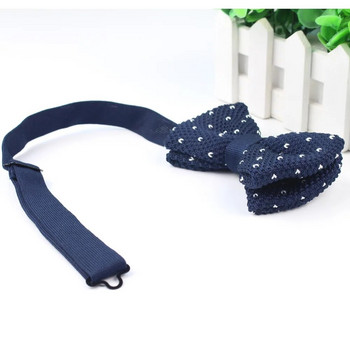 Ανδρικές γραβάτες λαιμού σμόκιν Πλεκτό παπιγιόν Star Dot Παπιγιόν Χοντρό διπλό κατάστρωμα προδεμένο ρυθμιζόμενο πλέξιμο casual γραβάτες