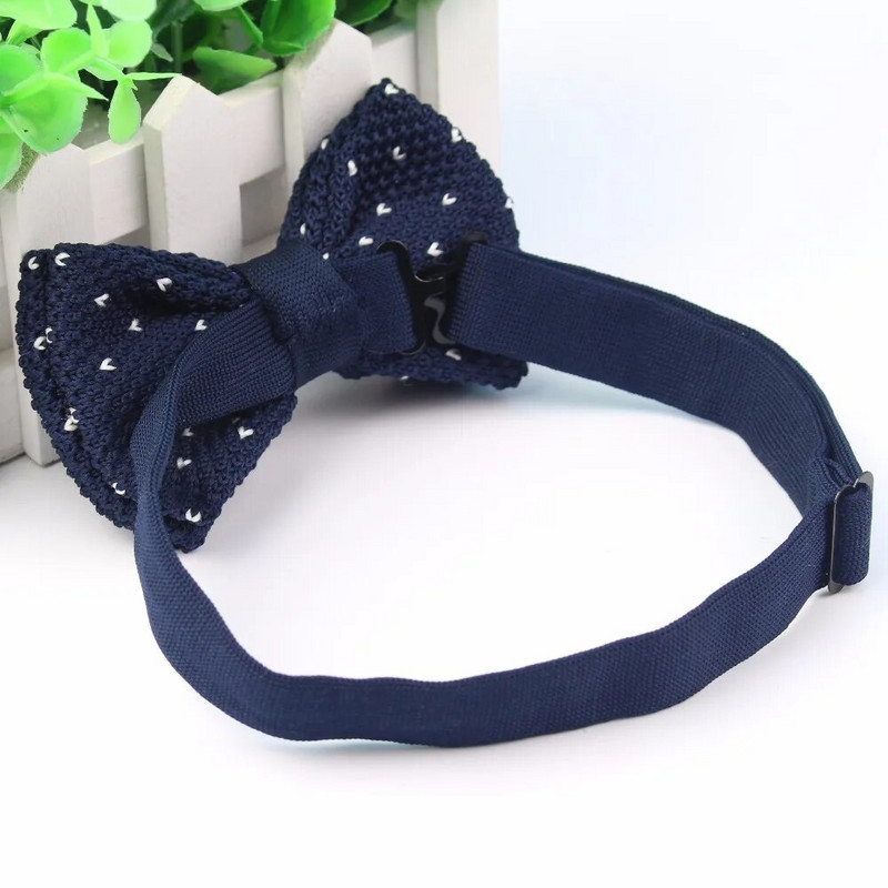 Muške kravate oko vrata Smoking Pletena leptir-mašna Zvjezdasta točkasta leptir-mašna Debela dupla paluba Unaprijed vezane podesive pletene ležerne kravate