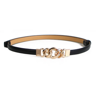 Ženski tanki remen s lančanom kopčom, divlje PU kožne naramenice, remenje oko struka, ženski ženski, podesivi ukrasni pojasevi za suknju, haljinu