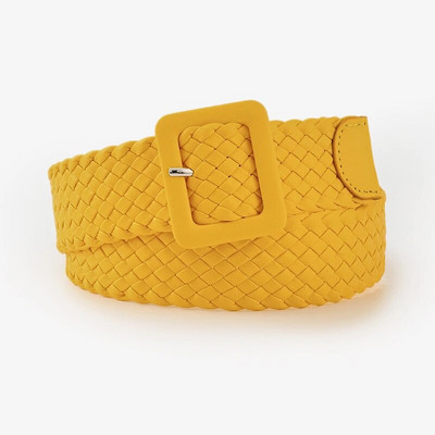 2023, novi jednostavni tkani remen u boji slatkiša, modni korejski remen s četvrtastom kopčom i kopčom za mlade žene Ukrasni široki remen