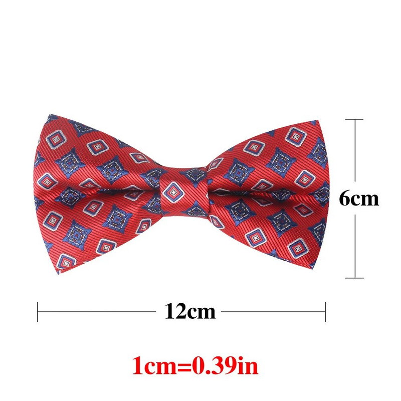 Moodne Paisley kikilips Meestele Naistele Klassikaline lilleline kikilips peoks pulmadeks Kikisõlm Täiskasvanute Meeste Kikilipsud Kravatid Punane Lips