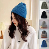 Nauja saldainių spalvų žieminė kepurė Moteriška megzta kepurė Šilta Minkšta madinga kepuraitė Kpop Style Vilna Beanie Elegantiška visiems tinkanti kepurė