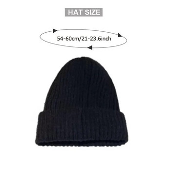 Νέα χρώματα καραμέλας Χειμερινό καπέλο Γυναικείο πλεκτό καπέλο Ζεστό μαλακό μοντέρνο καπέλο μαλλί Kpop στυλ Beanie Κομψό καπέλο παντός αγώνα