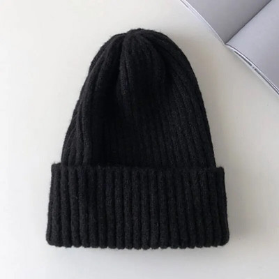 Nauja saldainių spalvų žieminė kepurė Moteriška megzta kepurė Šilta Minkšta madinga kepuraitė Kpop Style Vilna Beanie Elegantiška visiems tinkanti kepurė