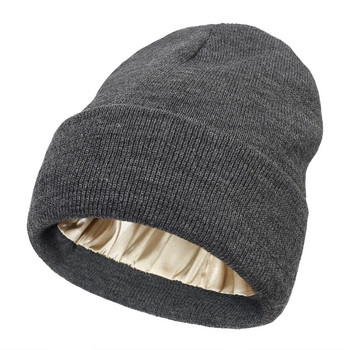 Χειμωνιάτικο καπέλο για γυναίκες Μεταξωτό σατέν φόδρα Beanies Χονδρά καπέλα Ανδρικά ζεστή μόδα Γυναικεία καπό Skullies Καπέλα Ανδρικά γυναικεία καπέλα Balaclava