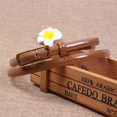 Naiveroo PU ādas jostas plānas šauras jostasvietas regulējama jostas Candy krāsas Ādas jostas Sweetness sieviešu sieviešu jostas kleitai