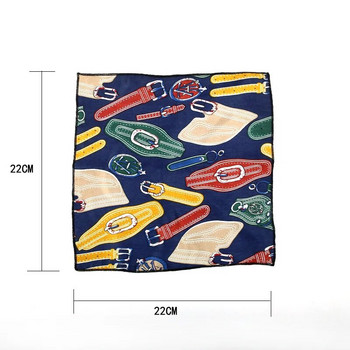 Νέο ανδρικό μαντήλι 22cm Vintage Paisley Pocket Square Soft Hankies Wedding Party Business Τεχνητό μεταξωτό Δώρο πετσέτα στήθους