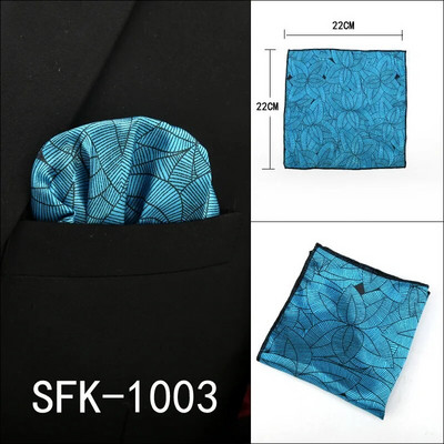 22 cm-es új férfi zsebkendő Vintage Paisley Pocket Square Puha Hankies esküvői party üzleti műselyem mellkasi törölköző ajándék