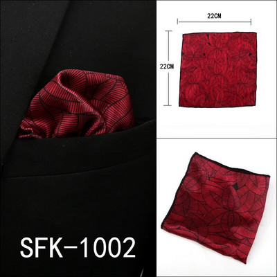 22 cm-es új férfi zsebkendő Vintage Paisley Pocket Square Puha Hankies esküvői party üzleti műselyem mellkasi törölköző ajándék